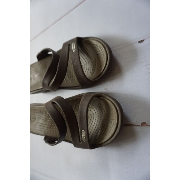 Crocs Women's Patricia Wedge Sandals in Brown - Size 8 - Picture 3 of 13